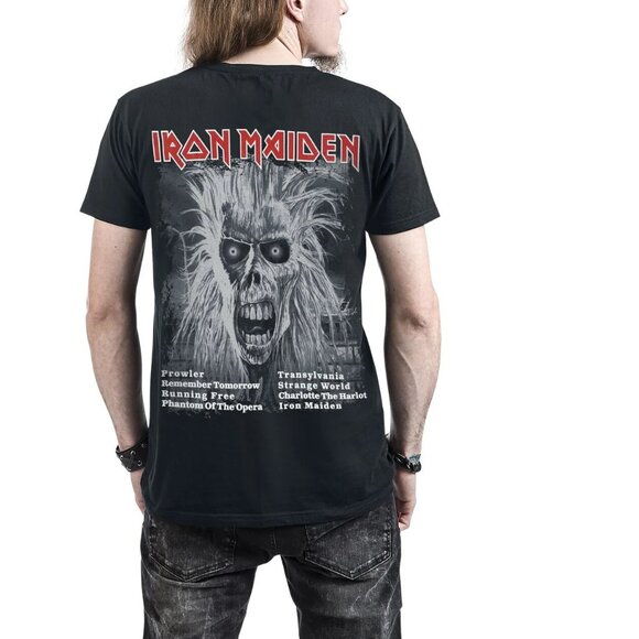 Iron Maiden First Album Track List rock metal Official T-Shirt L NWT - Picture 4 of 5